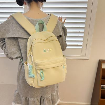 New College Style Simple Fashion Schoolbag Junior High School Students Backpack Small Fresh Large Capacity Backpack.
