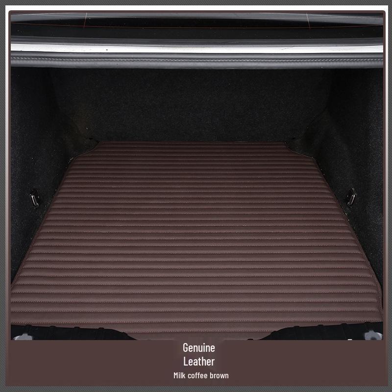 Fits 99% of Car Models: Genuine Cowhide Leather Trunk Mat