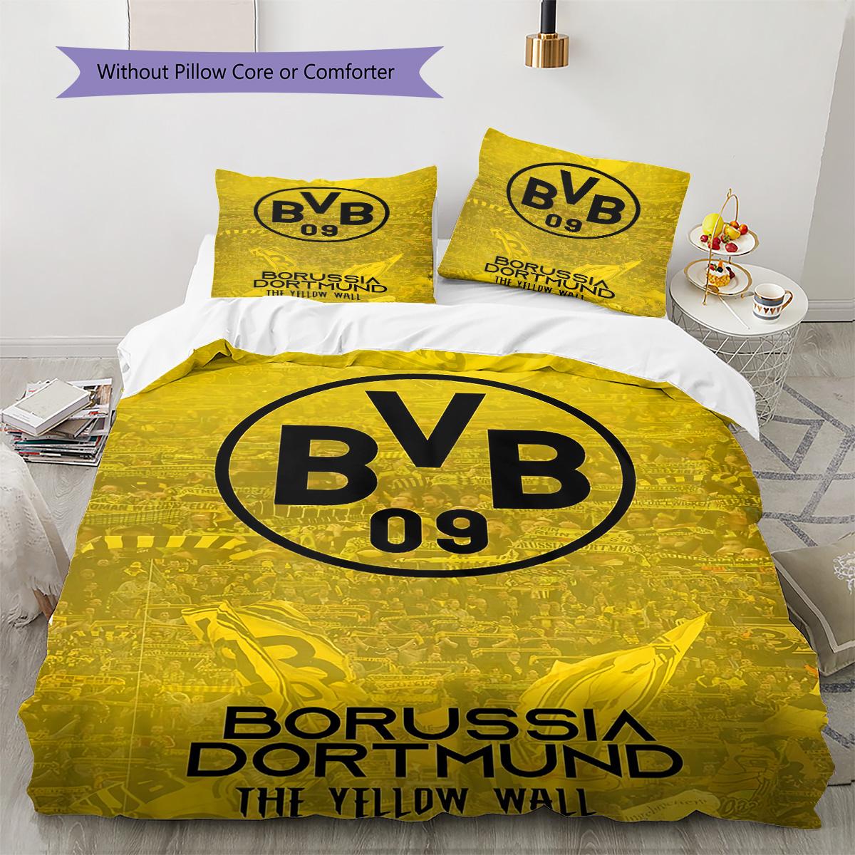 

Bundesliga Pattern Bedding Quilt Set Quilt Cover Pillowcase Home Decoration Birthday Gift (1 * duvet cover + 2 * pillowcase, without core) 135x200cm