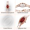 OLEVS 7131 Dámské hodinky Elegantní Luxusní Růžové zlato Keramický řemínek Diamantový rámeček Náramek Náramkové hodinky Originální Quartz hodinky pro ženy