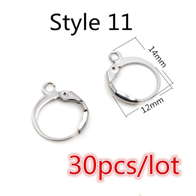  20x17mm Multi Styles Stainless steel DIY Earring Findings Clasps Hooks Jewelry Making Accessories Earwire