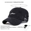 Men Asher Letter Embroidered Vintage Holes Baseball Cap Outdoor Adjustable Sunscreen Leisure Hat Spring Autumn Travel Tourism Beach Vacation