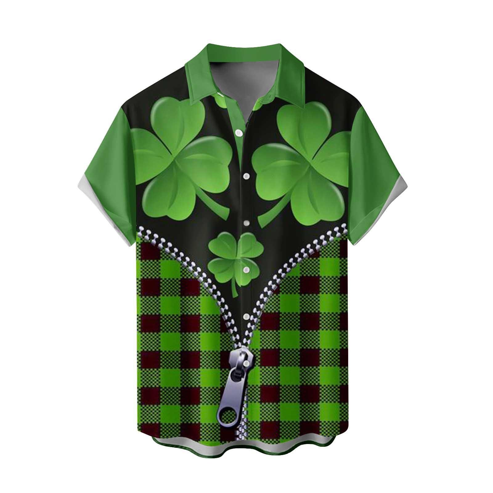 Новые весенние и летние мужские рубашки свободного покроя с 3D-принтом и короткими — фото 6