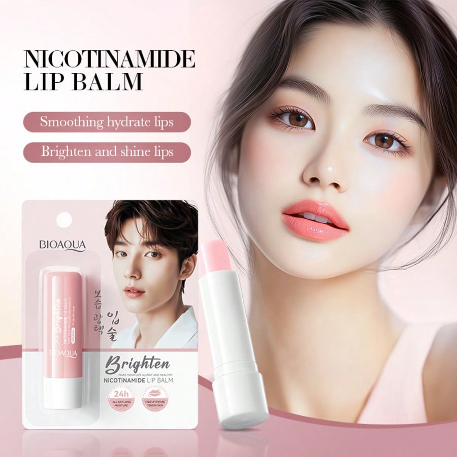 1pc Niacinamide Lip Balm, Hydrating, Moisturizing, Anti-Cracked Lip Care Lip Gloss,Prevent Peeling A