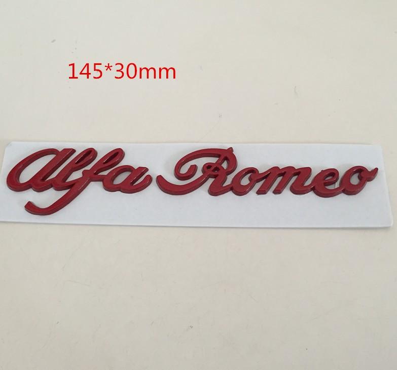 For Alfa Romeo 2026 Hot Sticker 1pcs 3D Metal forAlfa Romeo Car letter Side Fender Emblem Rear Tail Trunk Badge Sticker Decal St