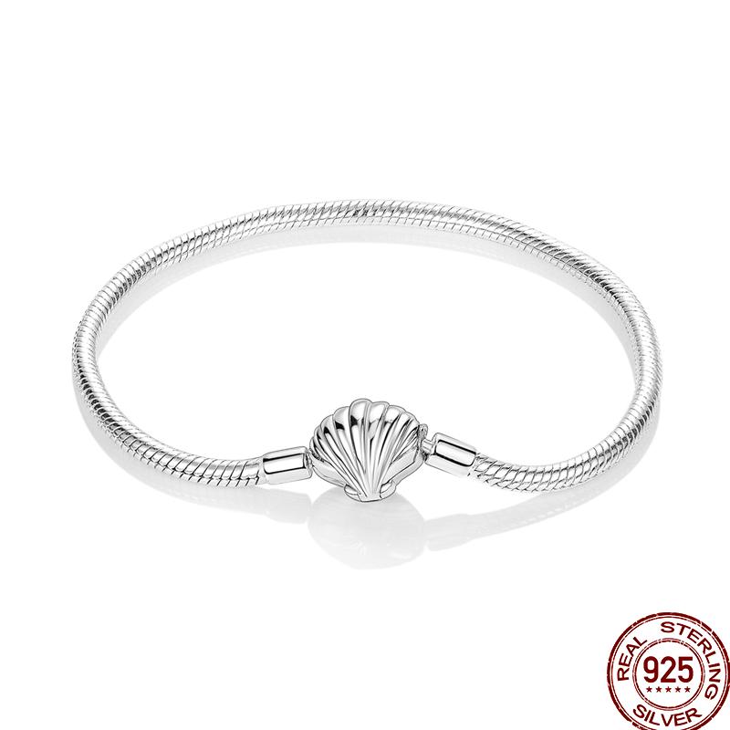 100% Silver Bracelet Fit Original Design Beads Charms DIY Jewelry Making Dazzling CZ Chain Bracelet For Women
