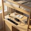 Recessed Power Strip 4 AC Outlets with Overload Protection Switch, Flush Mount Built-in Desktop Power Socket with Extension Cord