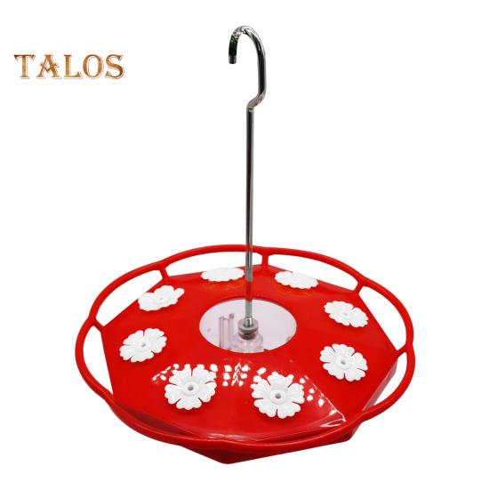 

Кормушка для колибри 600 мл, подвесная кормушка для диких птиц с 8 отверстиями для кормления цветов и насестом для декора сада, патио, заднего двора D