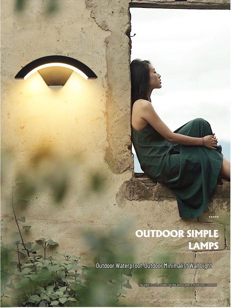 Waterproof Outdoor LED Wall Light for Courtyard, Balcony, Staircase, and Corridor - Super Bright with Induction Technology