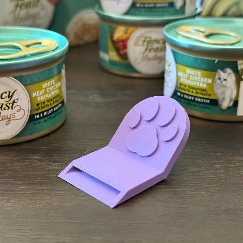 1Pc Non-Slip Grip Pet Can Opener with Handle & Easy-Clean Design Durable Plastic Kitchen Tool for Cat Dog Food Cans Opener