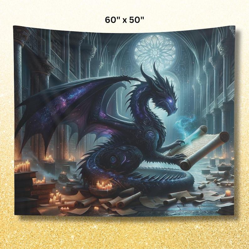 Celestial Library (Dragon Shape) tapestry 75x100 чёрный