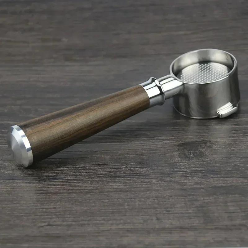 58MM Edelstahl Kaffeeporzafilter E61 Flacher Boden Einzelner Auslauf Espresso Kaffee Zubehör Küchenmaschine Barista Werkzeuge