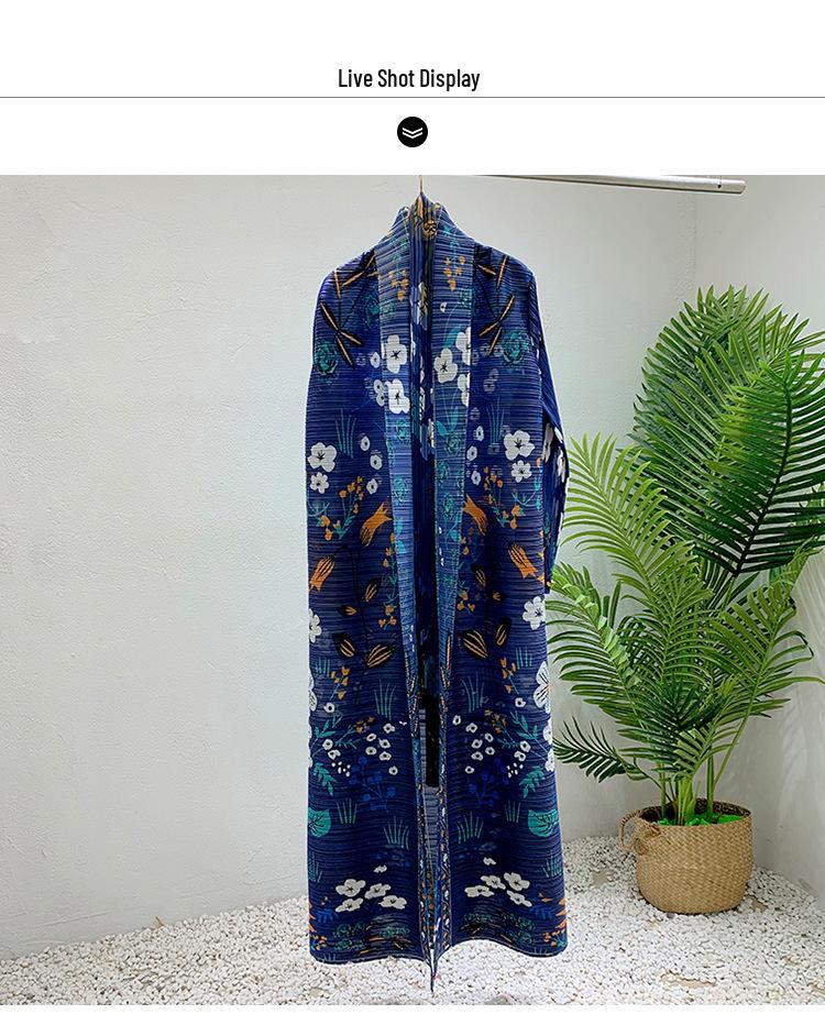 Women's Arab Dubai Hooded Robe with Scarf Collar Print for Middle East and Turkey Festivals
