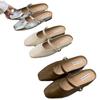 Taschenkopf-Halbpantoffeln für Damen, coole Pantoffeln mit weicher Sohle, 2025 französische Sandalen für den Außenbereich, super angesagte Abendwind-Nischen-Einzelschuhe