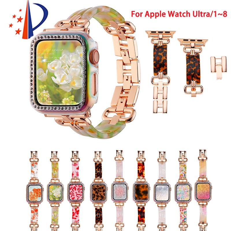 

Креативный полимерный ремешок-цепочка для Iwatch Series Ultra 8 7 6 6 SE 5 4 3 2 1, ремешок с металлической пряжкой из нержавеющей стали для часов App*e (49мм 45мм 41мм 38мм)