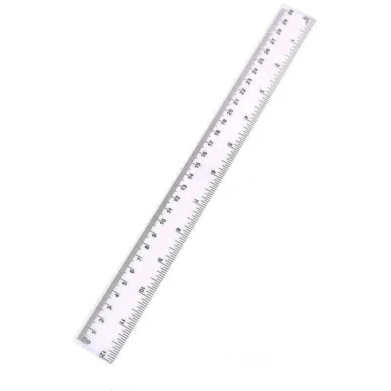 15cm 20cm 30cm Straight Ruler Transparent Plastic Ruler Drawing Tool Desk Accessories Student Stationery School Office Supplies