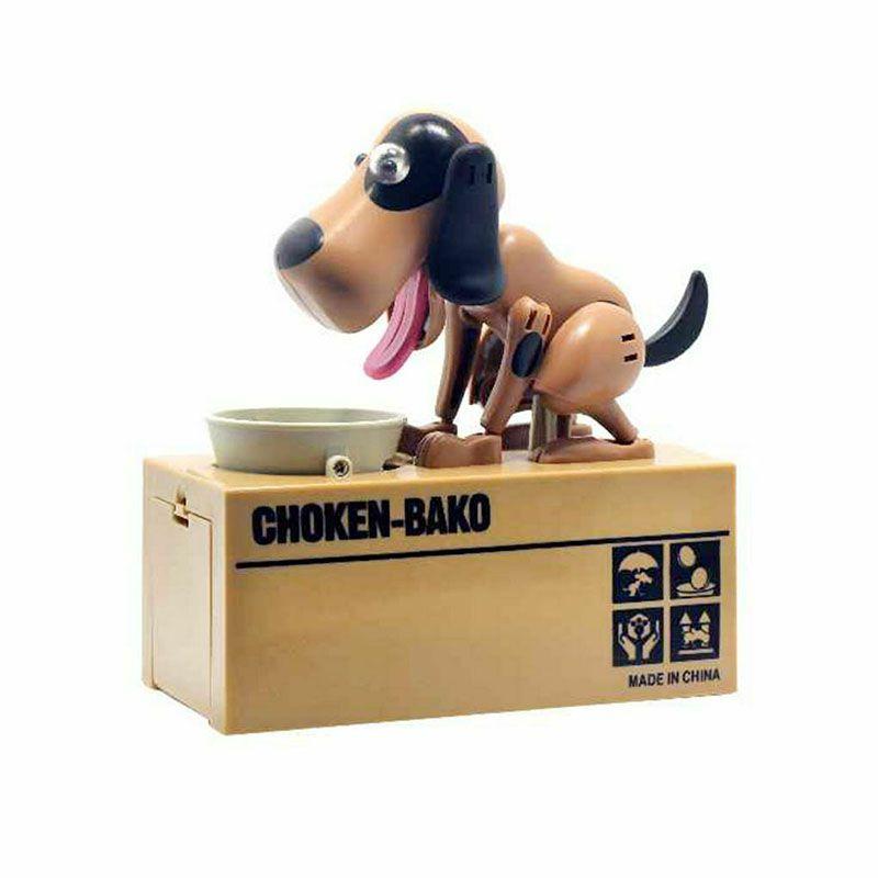 Rozkošný štěněcí prasátko s vtipnou automatickou akcí jedení pro děti