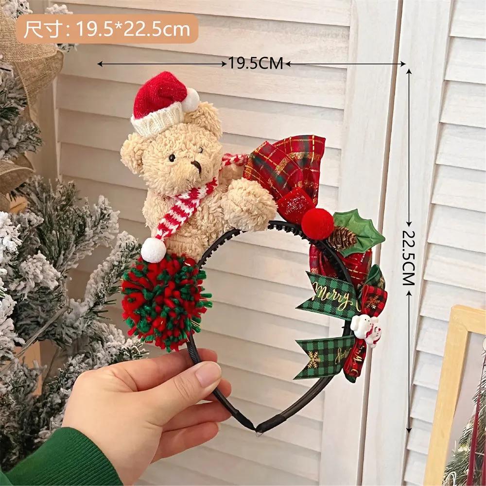 Kids Headband Christmas Cosplay Cartoon Elk Snowflake Bow Hairband Birthday Party Headwear Halloween Gifts Hair Accessories