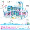Doll House for Girls with Lights Floors Rooms Doll House Playset Sets of Furniture Accessories Toddler Toy House Princess Gift
