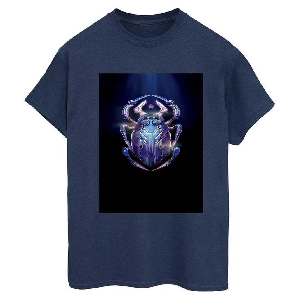 Blue Beetle Womens/Ladies Glowing Beetle Cotton Boyfriend T-Shirt