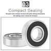6203-2RS Rubber Sealed Deep Groove Ball Bearing, High Speed Bearing for Electric Motorcycle