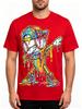 Cotton  Retro Baseball Drip Tshirt  Ice Cream Drip Pattern Round Neck Casual Electric Butt Dance Pose Graphic T Shirts
