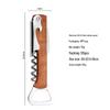 3-in-1 Portable Wine Opener with Wooden Handle: Waiter's Knife & Stainless Steel Beer Opener