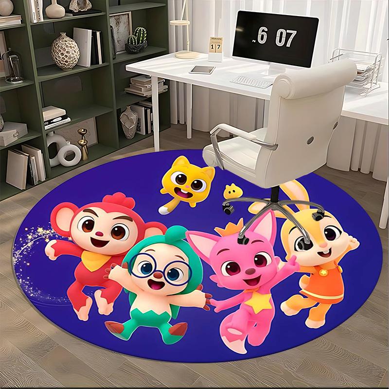 Pororo Chair mat Round Rug-Office carpet, Machine Washable, Non-slip, Suitable for Living Rooms, Bedrooms