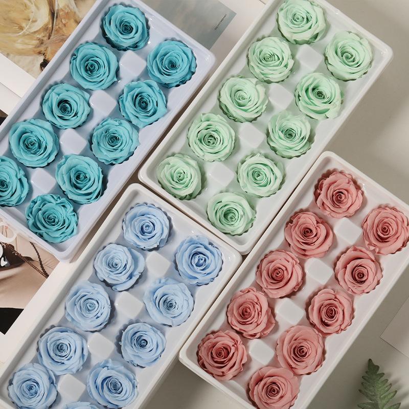 Grade B 3-4 Roses 10 Flowers Dried Flowers Unicorn Valentine's Day DIY Gift Box Material Pack Immortal Flower Bouquet