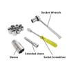 Socket Set and Wrench Combo Kit with Carrying Case for Easy Transport-M