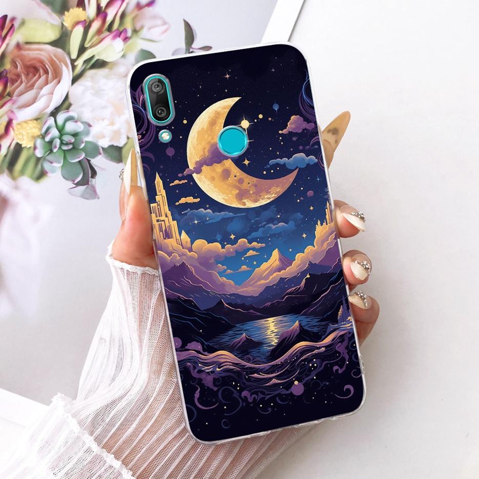 For Huawei Y7 Prime 2019 Case DUB-LX3 Cute Lion Fashion Painted Cover Soft Slim Phone Case For Huawei Y7 Pro 2019 Y 7 2019 Shell
