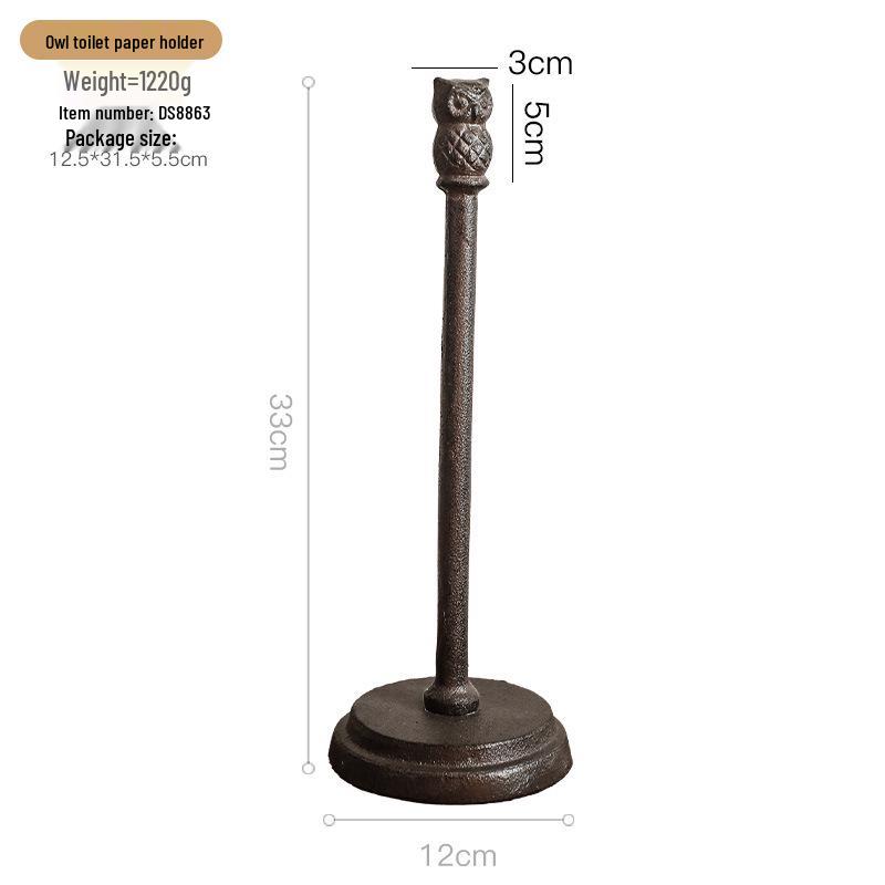 Nordic Cast Iron Cat Paper Towel Holder for Kitchen or Picnic