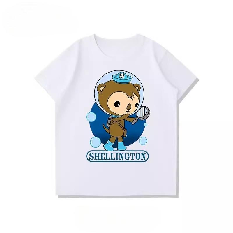 Potdemiel Octonauts Rescue Team Childrens 100 Cotton TShirt New Summer Style Comfortable and Breathable Childrens TShirt
