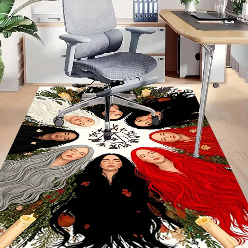 1PC Wicca Witchcraft Extra Large Non Slip Floor carpet, Office, family, bedroom, Studio   Large Area Rug Indoor Rugs, , Vibrant Colors