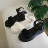 Muffin sole heightening sandals women's slope heel summer new women's versatile Xiaoxiangfeng thick-soled non-slip wedding dress Roman shoes
