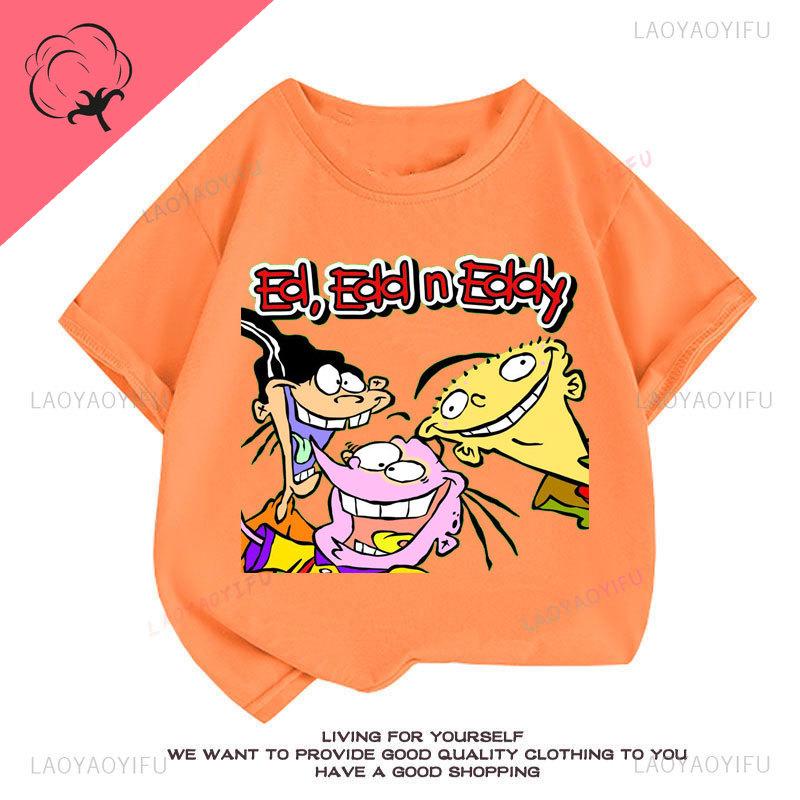 Ed Edd  Eddy Boy Shirt  Aesthetic Cartoon Characters Fan Clothes Kawaii Comic Casual Funny Girl Printed Tee Cotton Unisex Top