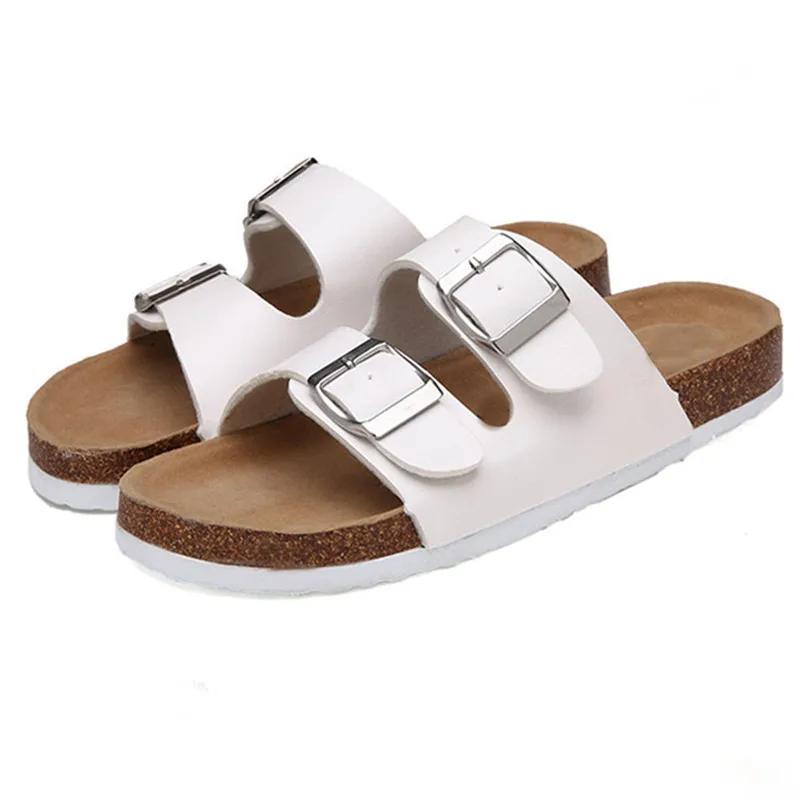 2024 New Summer Trend Sequins Parent-child Children's Slippers Women's Double Buckle Flip Flops Cork Slippers Women's Sandals