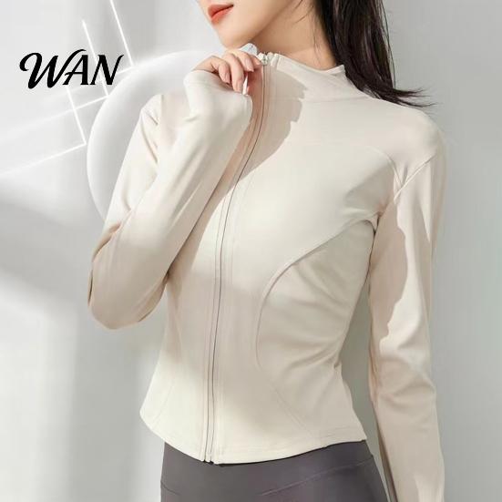 Thumb Hole Sleeves Yoga Top Women Long Sleeve Workout Tops Quick Dry Full Zip Crop Athletic Slim Sweat-wicking Wear Fit Shirts Sportwear with