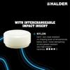 HALDER Shockless Recoilless Supercraft Hammer, Steel Handle, Nylon (White), Diameter 50mm, 3377.050