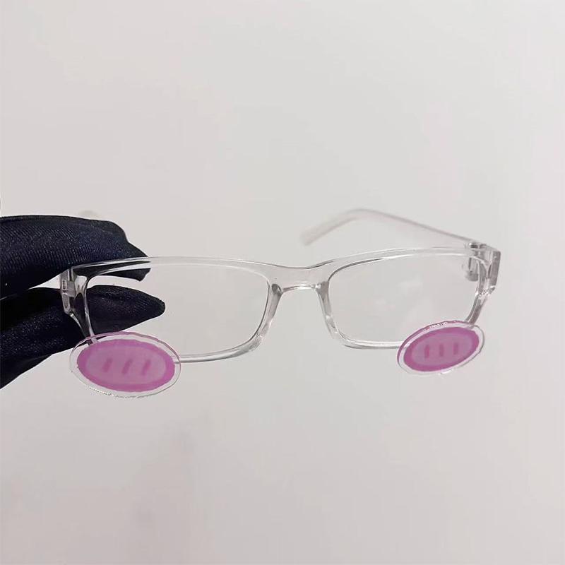 Cute Powder Blusher Glasses Anime Cosplay Kawaii Eyewear Acrylic Transparent  Retro Y2K Eyeglass Sunglasses Accessories