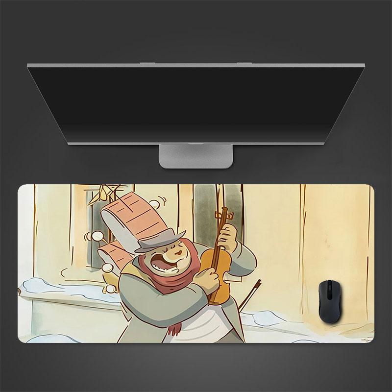 Ernest & Celestine Mouse Pad, Large Gaming Desk Mat, Non-slip XXL Mousepad for Laptop & Tablet, Mini PC Playmat with Stitched Edges