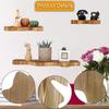 3x Wall Shelves Floating Shelves Multifunctional Modern Decorative Rustic Wood