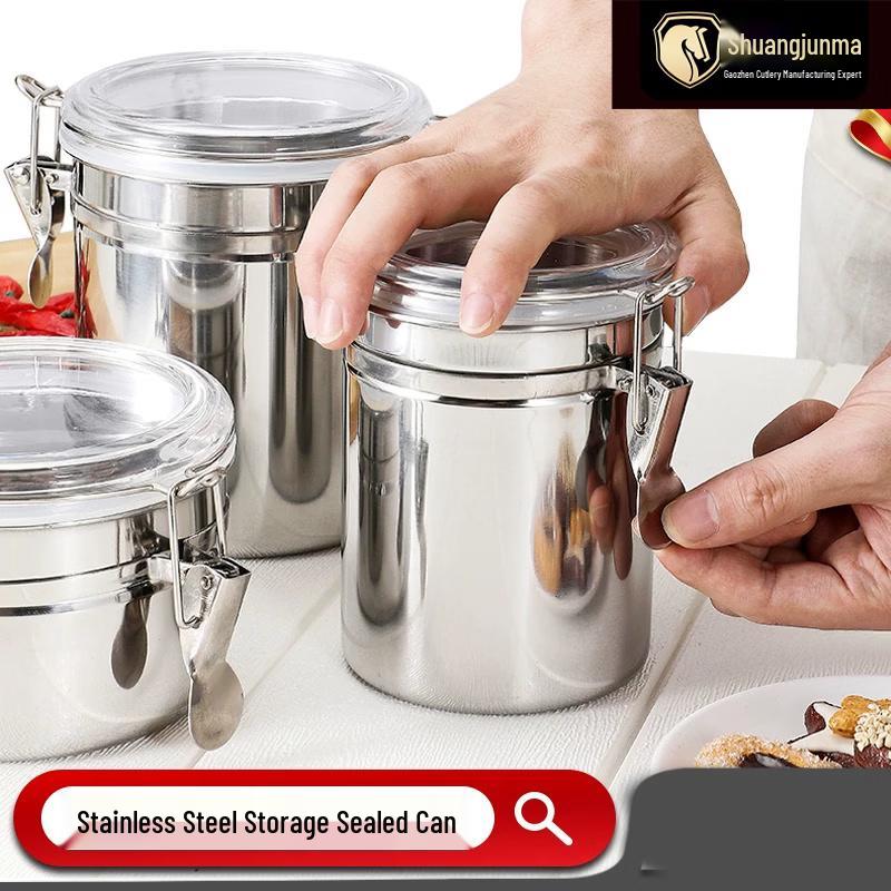 Stainless Steel Airtight Food Storage Jar