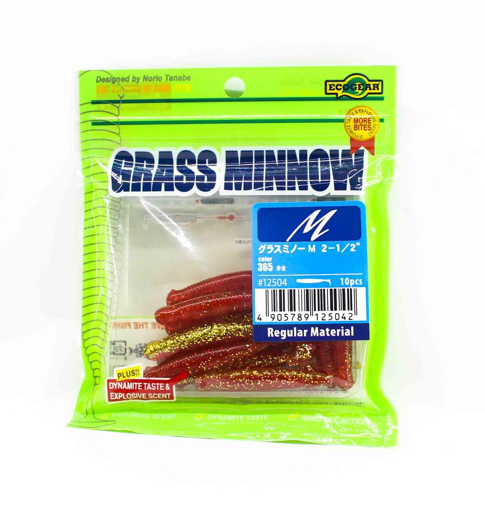 Ecogear Soft Lure Grass Minnow M 2-1/2 Inch 10 Piece Per Pack 365 (5042)