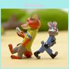 Zootopia Judy Nick Cartoon Kaninchen Fuchs Mini Modell Für Sammler Und DIY Mikro-Landschaftsdekoration