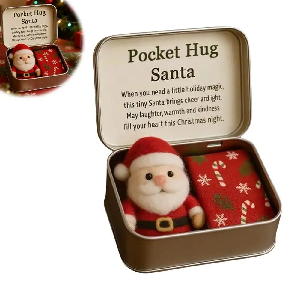 

Santa Claus-themed Gift Box For Kids Women Holiday Present Cute Halloween Decor Mini Ornaments With Encouragement Card M1J1