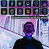 Led Mask with Gesture Sensing LED Lighted Face Mask for Costume Cosplay Party Masquerade Halloween