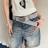 Elegant Y2k Lace Butterfly Belt Bohemian Leather Floral Waist Belt Ultra Thin Lace Waistband Women Dress