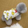 Hund Slipkleid Atmungsaktiv Sommer Gelb Entenprint Rüsche Haustier Ärmelloses Kleid Haustier Kostüm Outfit Kleidung für Kleine Hunde Katzen
