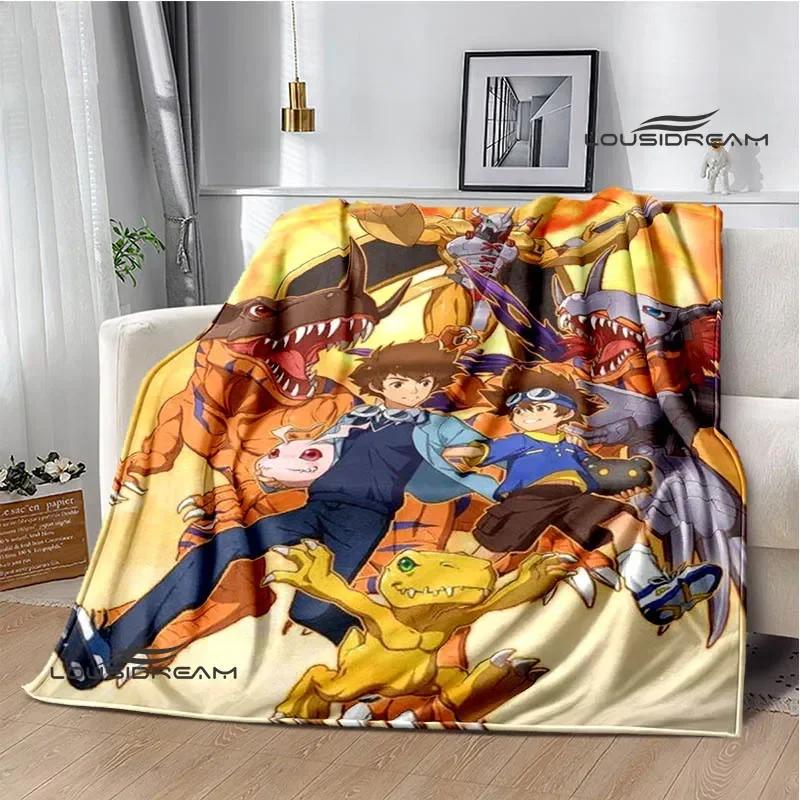 Digimon Cartoon Printed Blanket Flannel Warm Blankets Soft and Comfortable Blanket Bed Linings Cubre Cama Birthday Gift